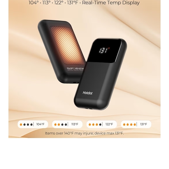 Hotdot Black and Orange Hand Warmer - Picture 3 of 3